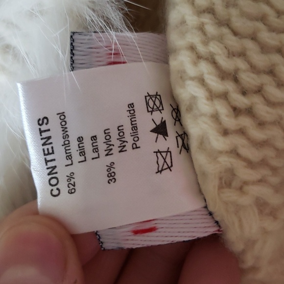 Kangal Handknit Lambswool Beige Beanie Pull on - Picture 6 of 6